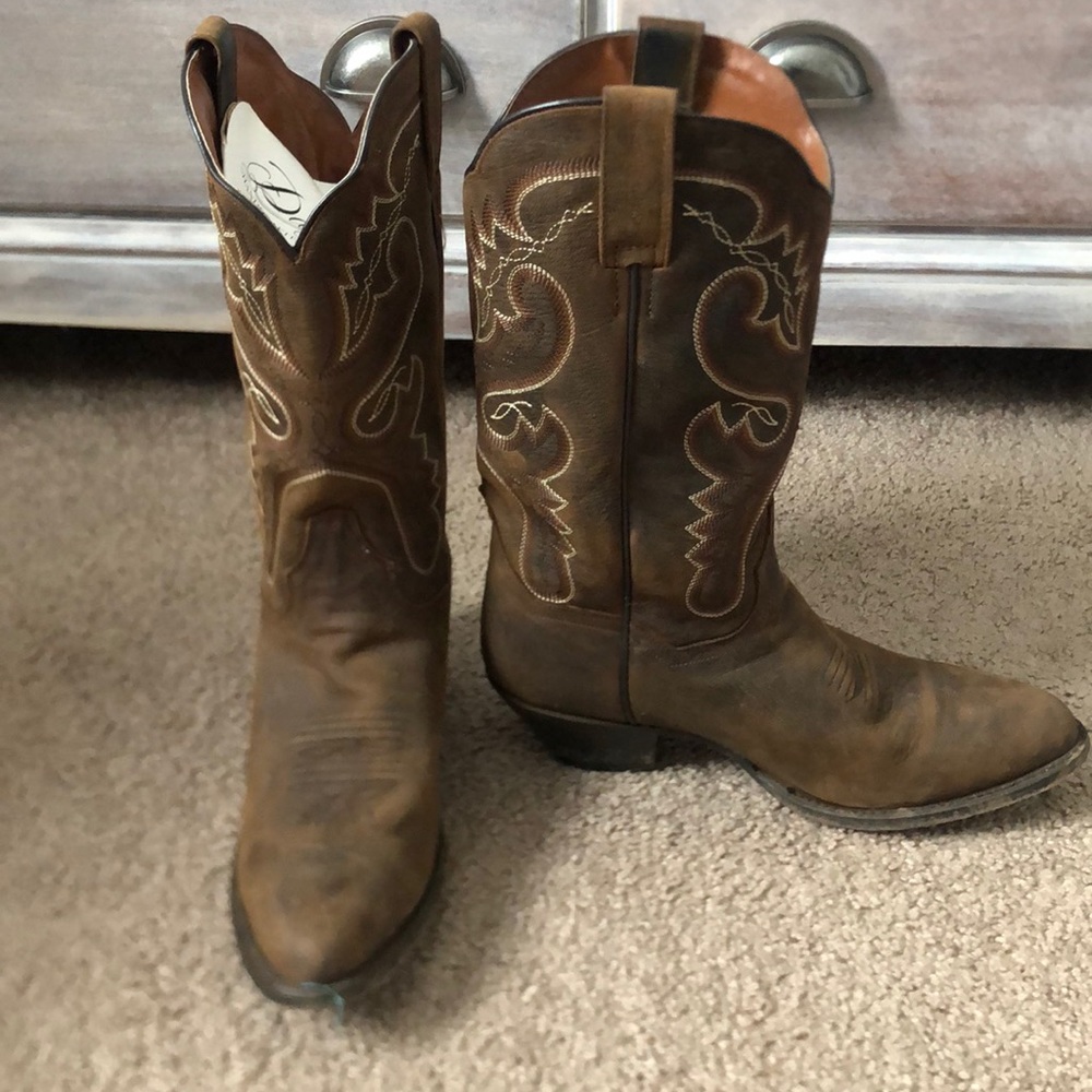 Dan Post Leather Cowboy Boots